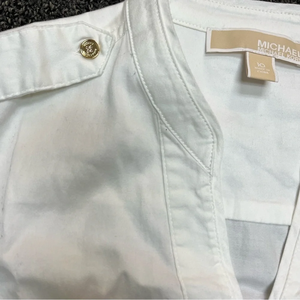 Michael Kors White Sleeveless Blouse